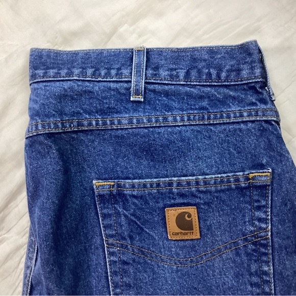 Mens Carhartt B18 Slim Fit Heavyweight 5 Pocket Tapered Jeans 40x34 - Picture 3 of 9